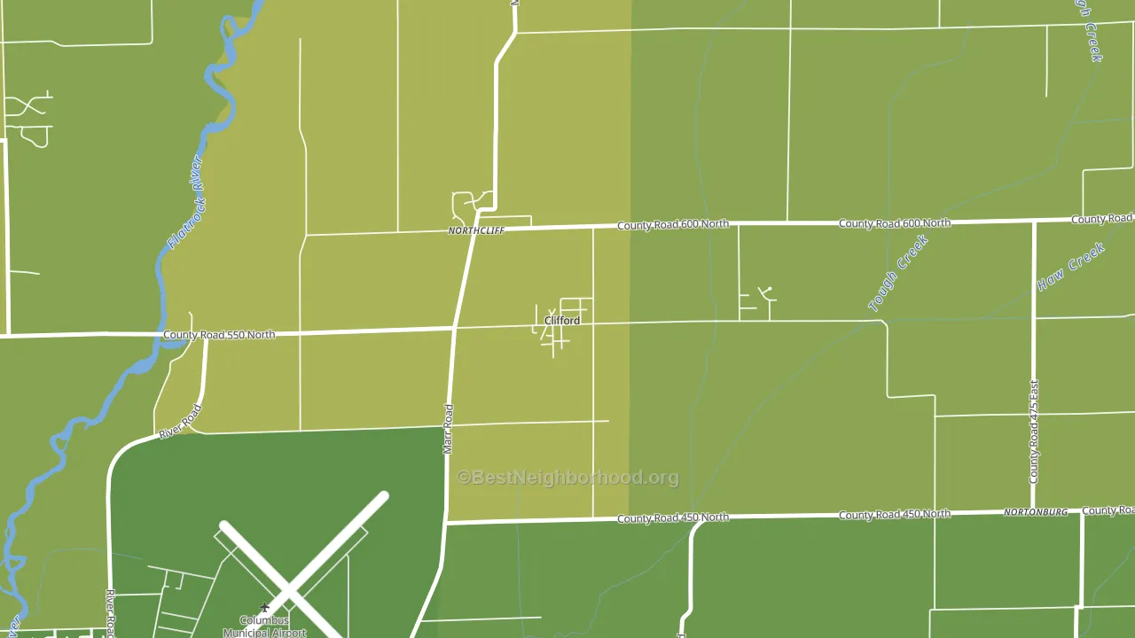 47226, IN block-group voter-turnout map