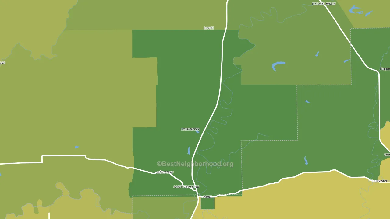 47227, IN block-group voter-turnout map
