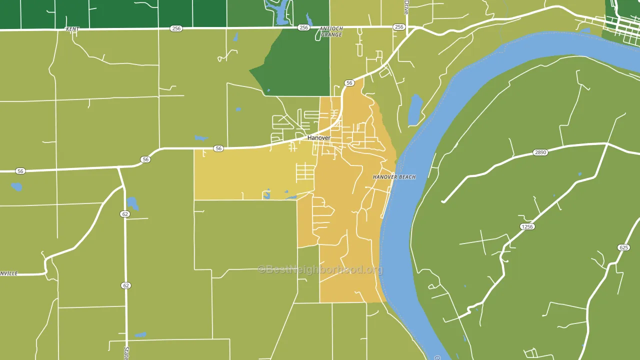 47243, IN block-group voter-turnout map