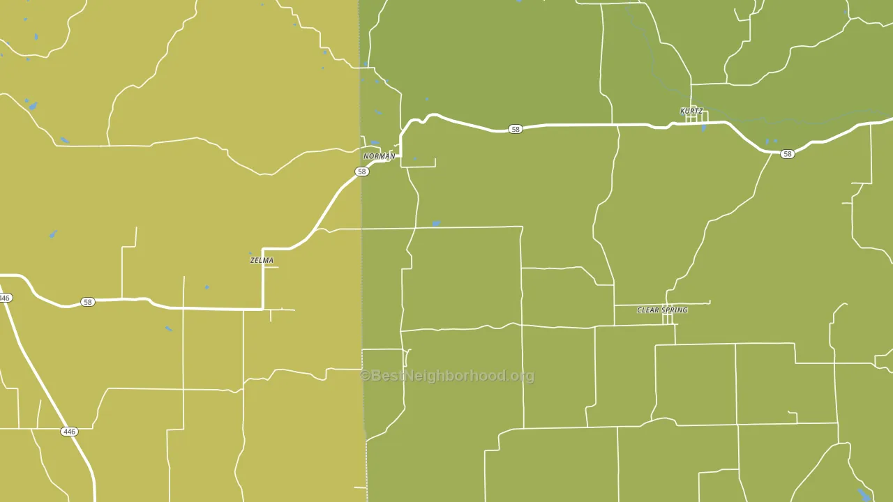 47264, IN block-group voter-turnout map