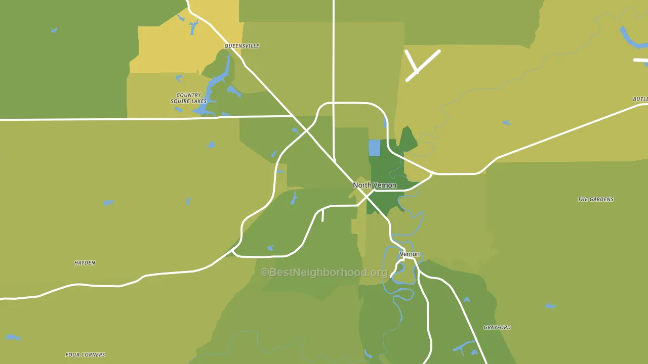 47265, IN block-group voter-turnout map