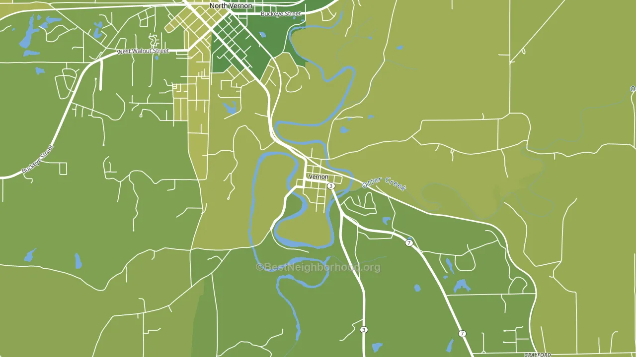 47282, IN block-group voter-turnout map