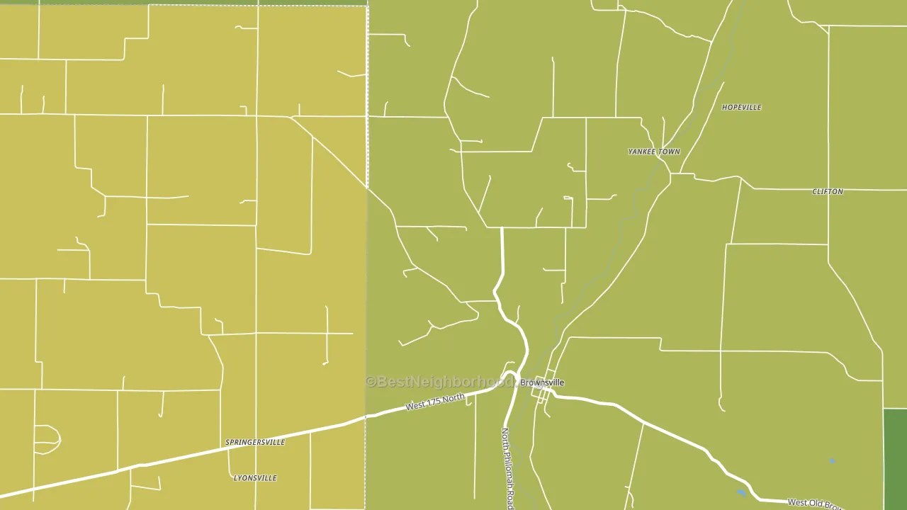 47325, IN block-group voter-turnout map