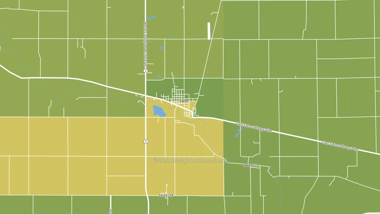 47338, IN block-group voter-turnout map