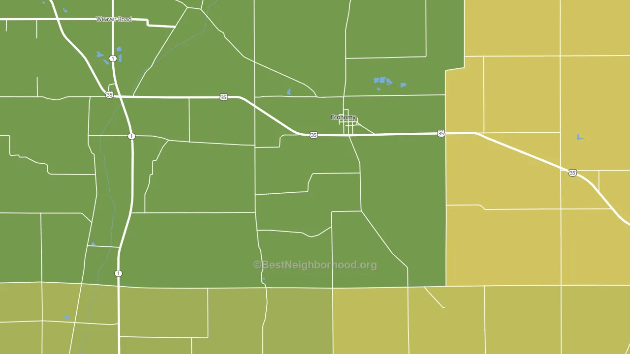 47339, IN block-group voter-turnout map