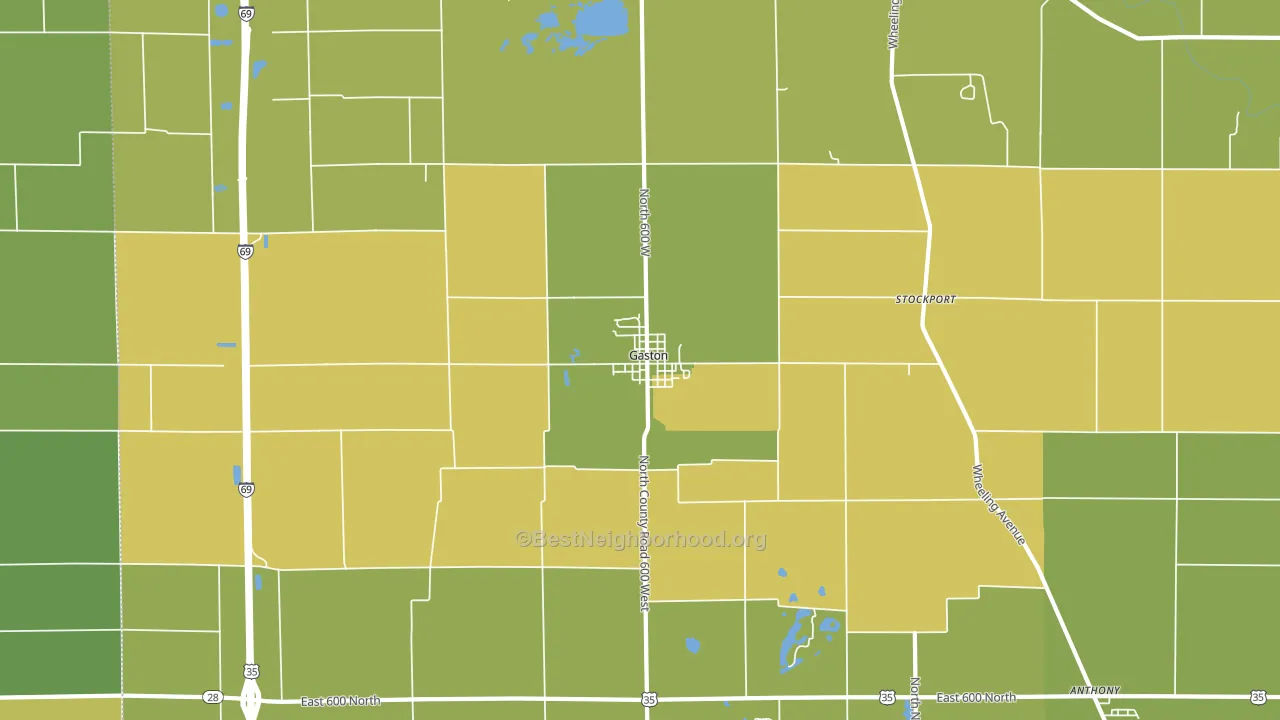 47342, IN block-group voter-turnout map