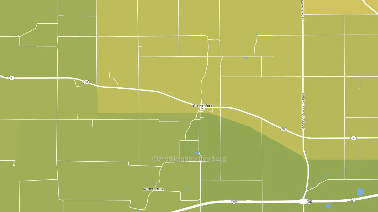 47345, IN block-group voter-turnout map