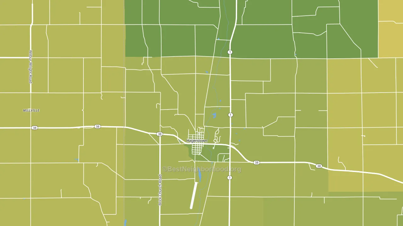 47346, IN block-group voter-turnout map