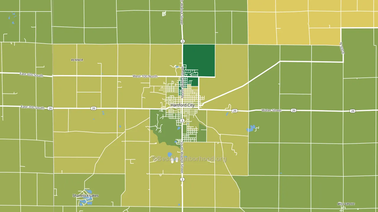 47348, IN block-group voter-turnout map