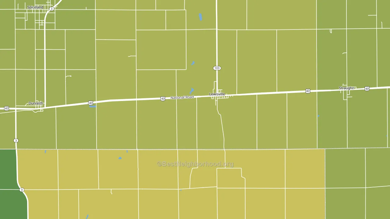 47352, IN block-group voter-turnout map