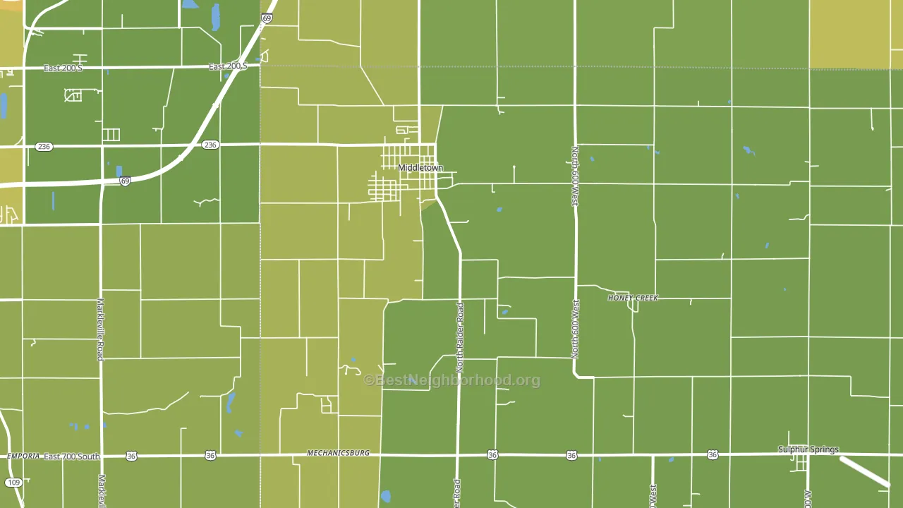 47356, IN block-group voter-turnout map