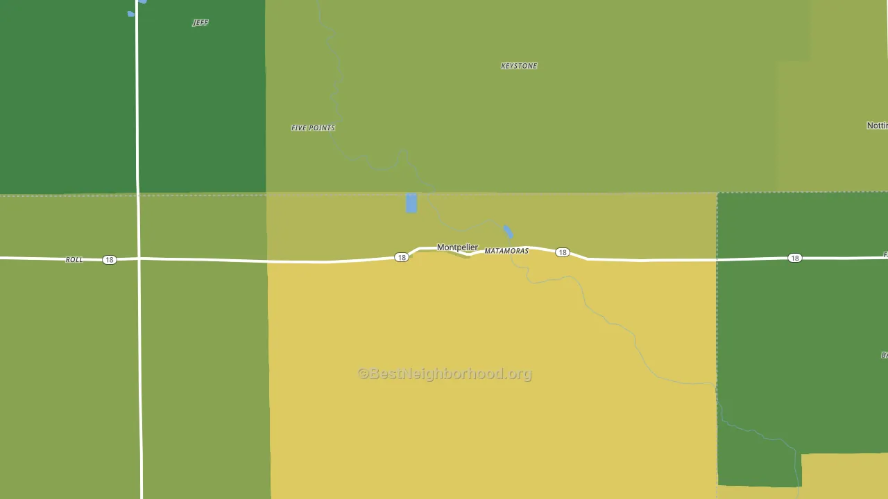 47359, IN block-group voter-turnout map