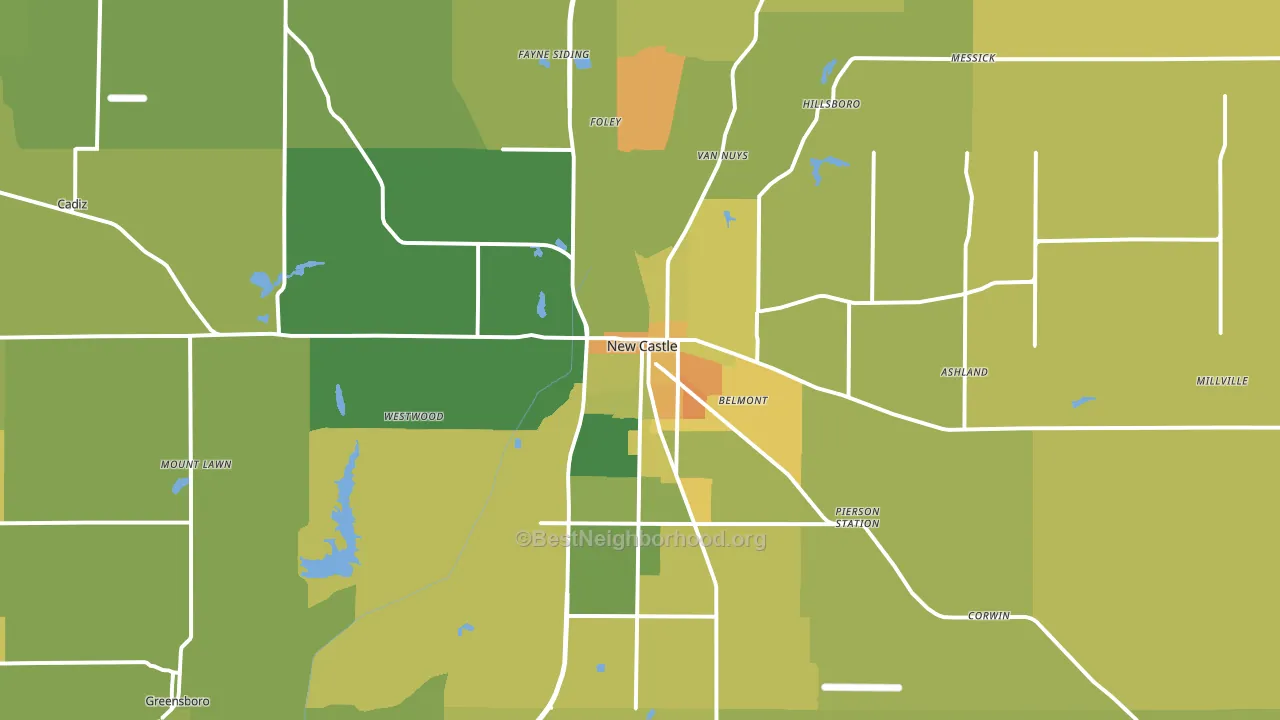 47362, IN block-group voter-turnout map