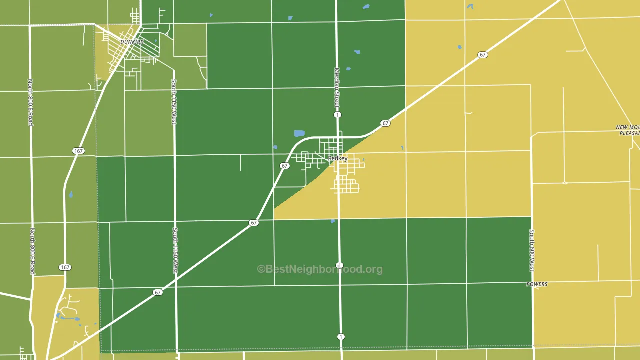 47373, IN block-group voter-turnout map