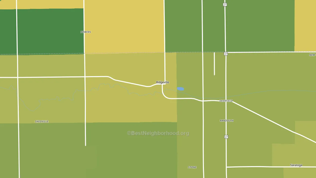 47380, IN block-group voter-turnout map