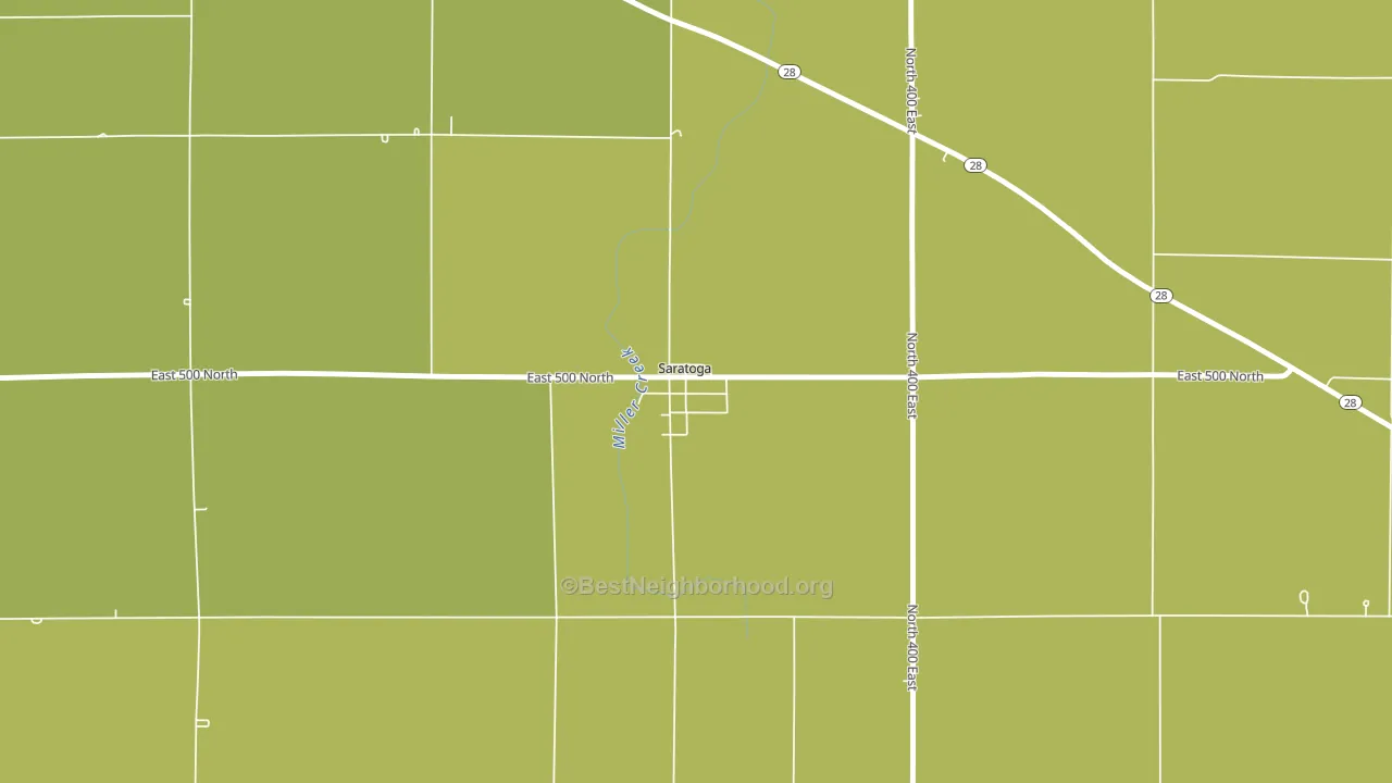 47382, IN block-group voter-turnout map