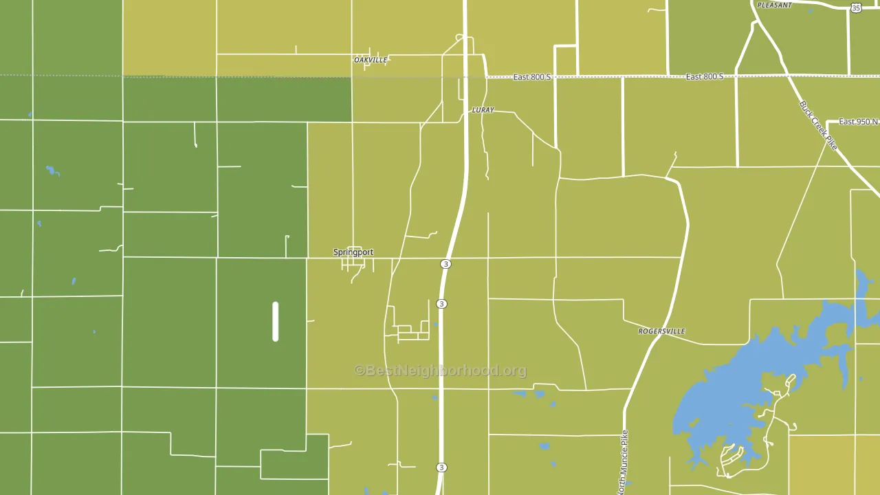 47386, IN block-group voter-turnout map