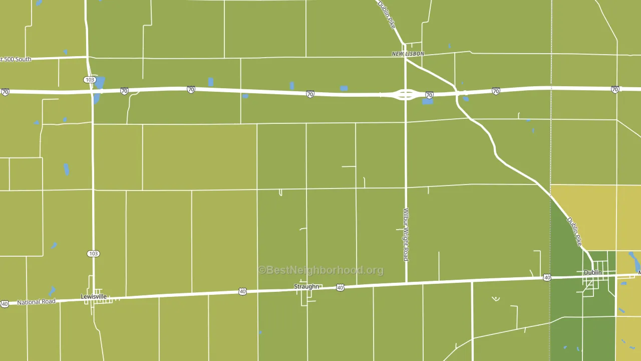 47387, IN block-group voter-turnout map
