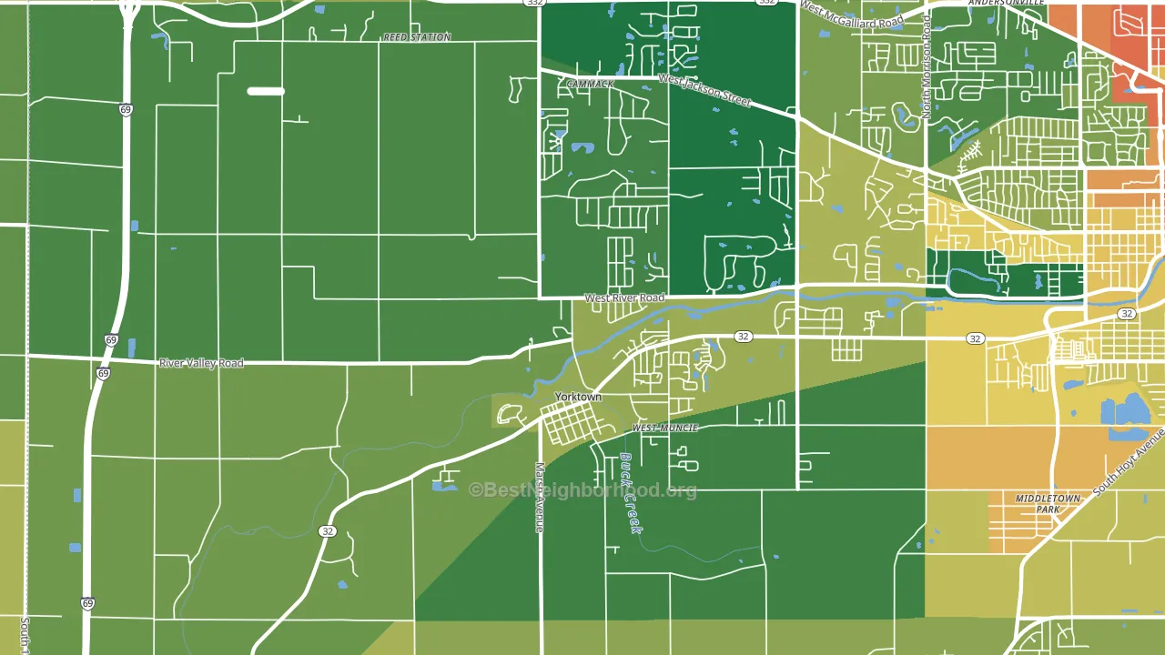 47396, IN block-group voter-turnout map