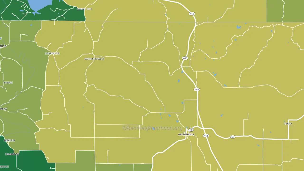 47436, IN block-group voter-turnout map