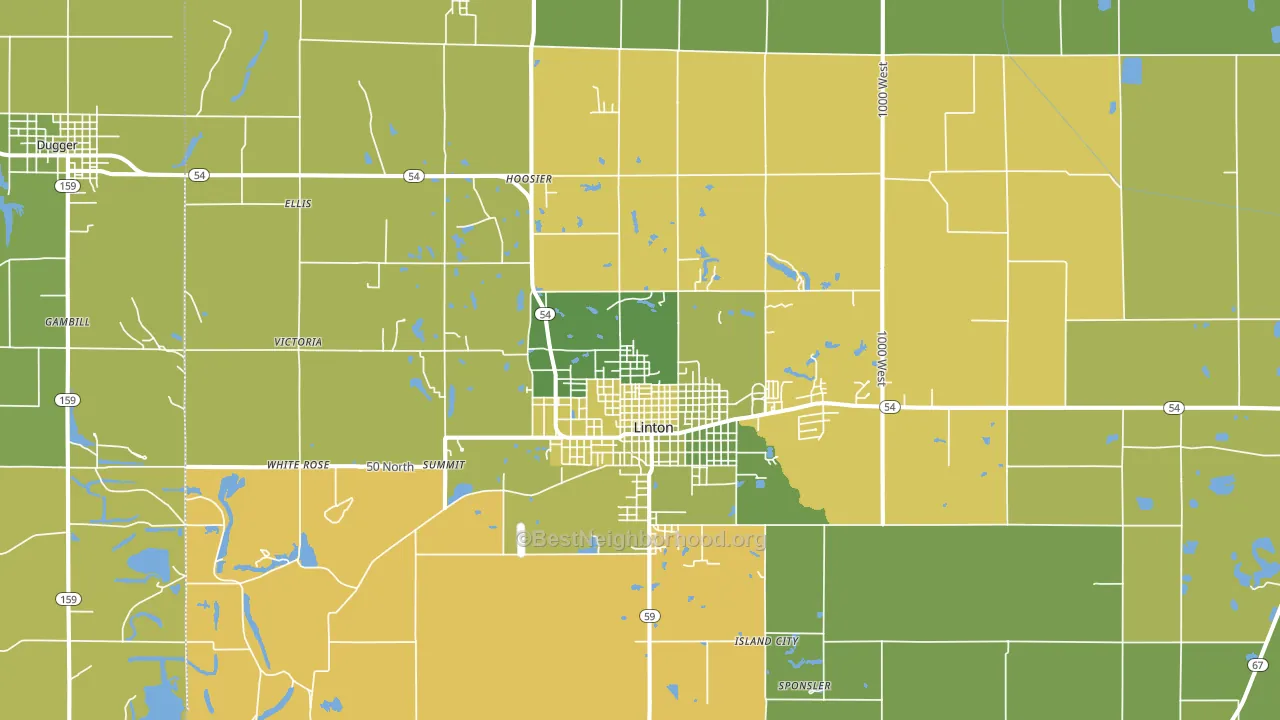 47441, IN block-group voter-turnout map