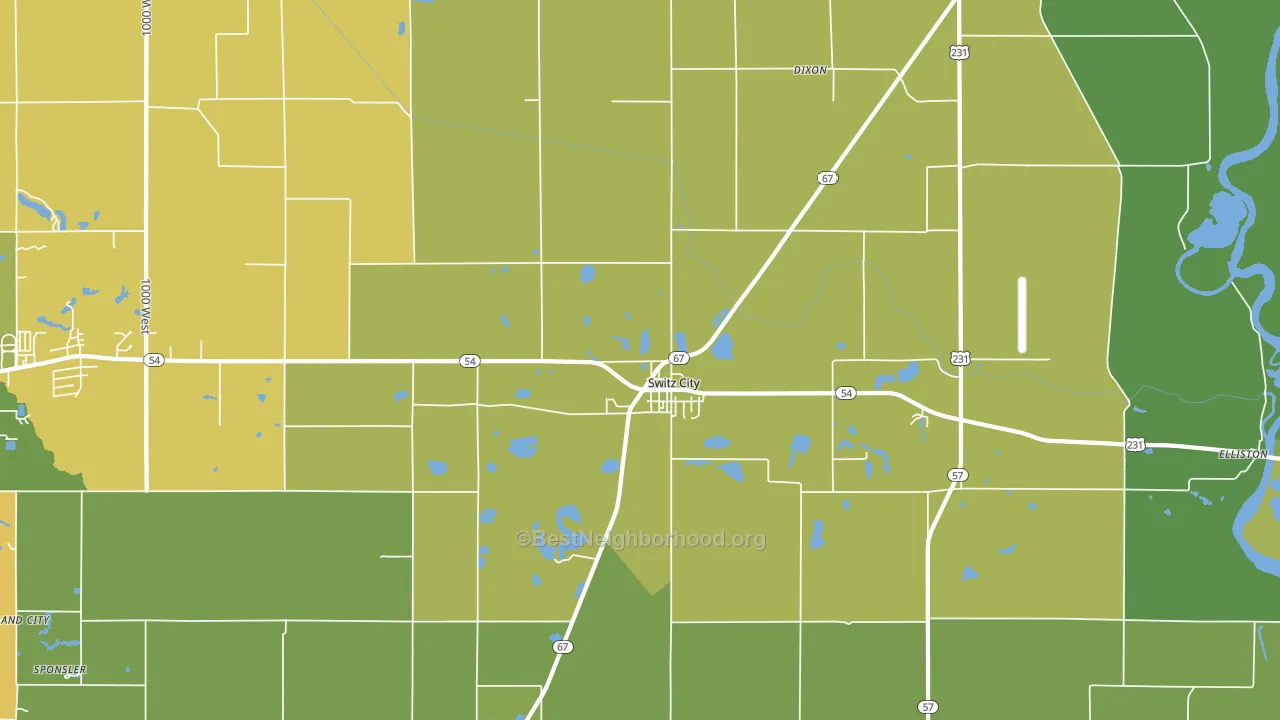 47465, IN block-group voter-turnout map