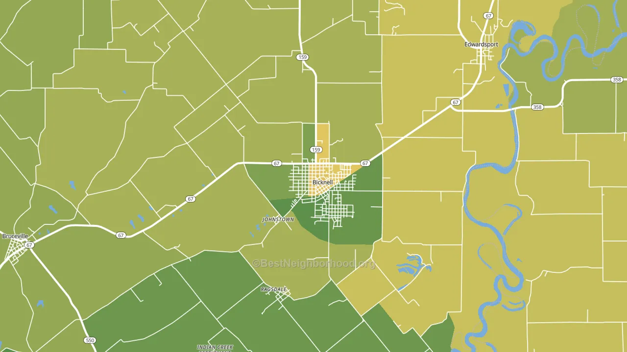 47512, IN block-group voter-turnout map