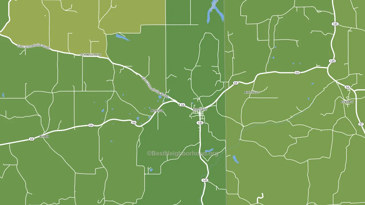 47513, IN block-group voter-turnout map