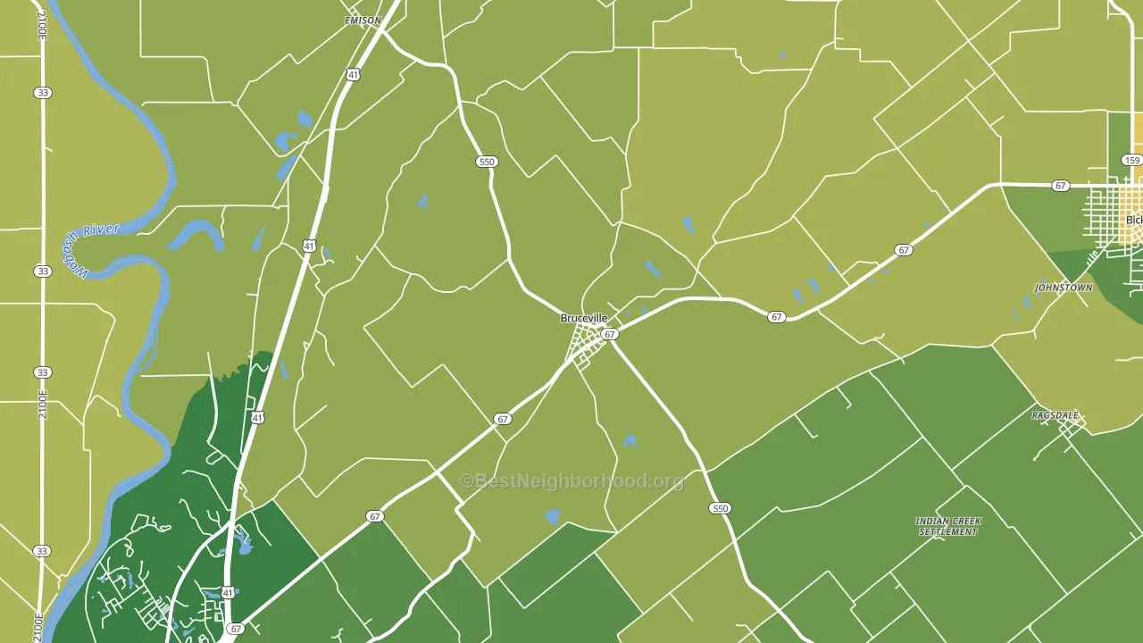 47516, IN block-group voter-turnout map