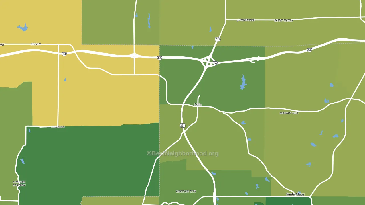47523, IN block-group voter-turnout map