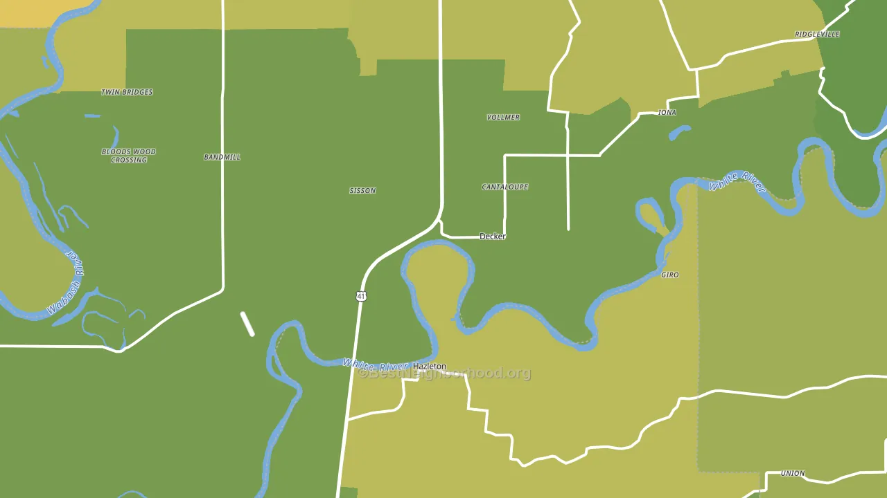 47524, IN block-group voter-turnout map