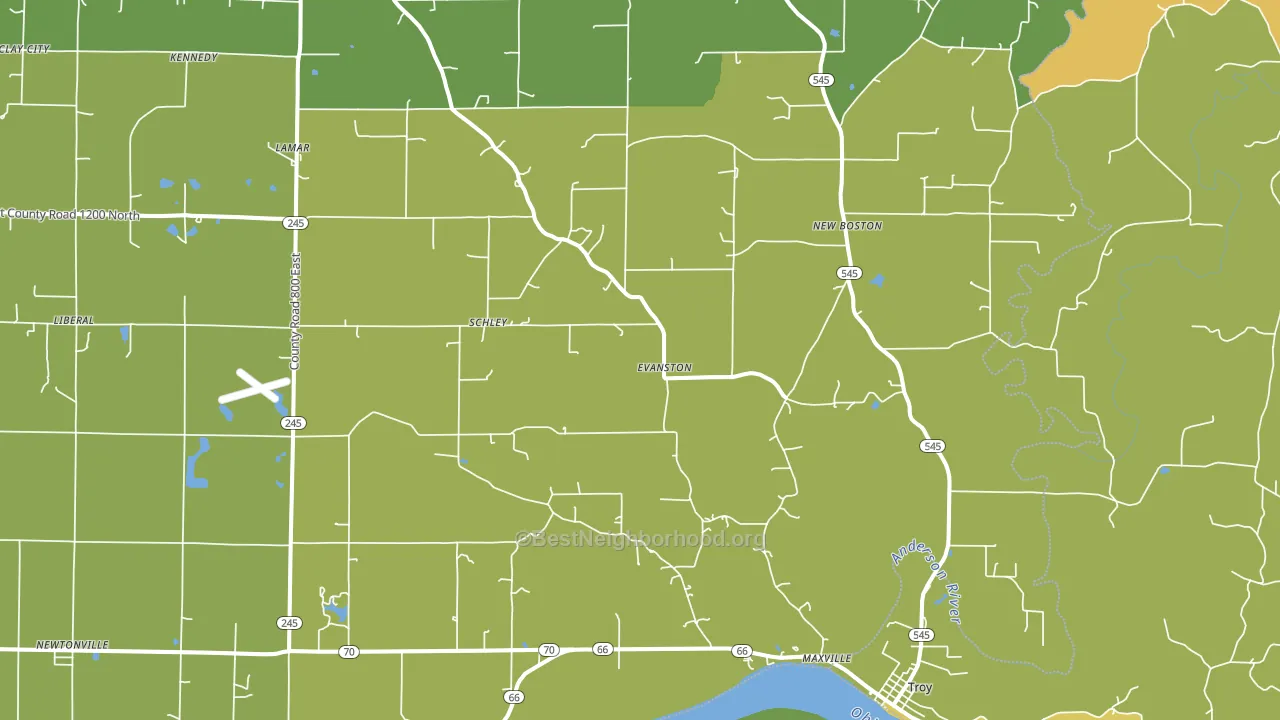 47531, IN block-group voter-turnout map