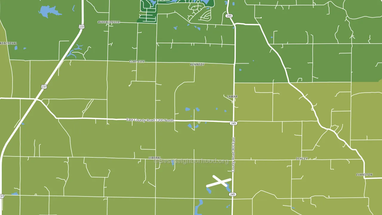 47550, IN block-group voter-turnout map