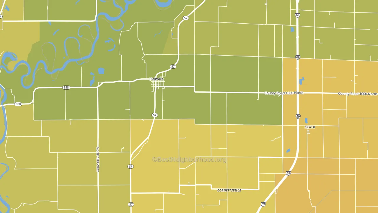 47568, IN block-group voter-turnout map