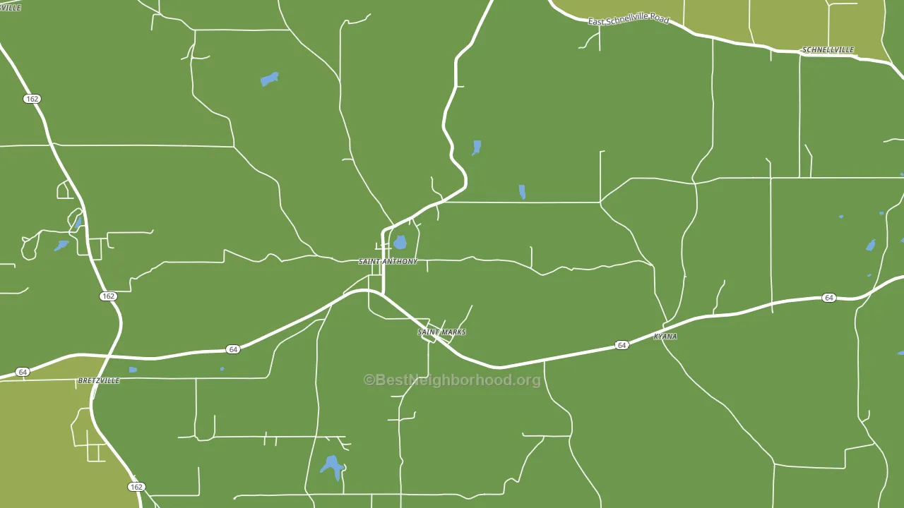 47575, IN block-group voter-turnout map