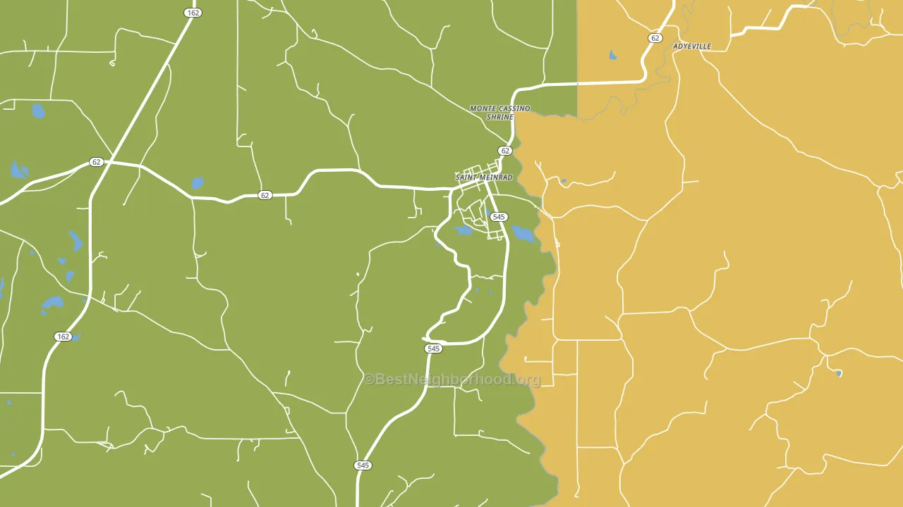 47577, IN block-group voter-turnout map