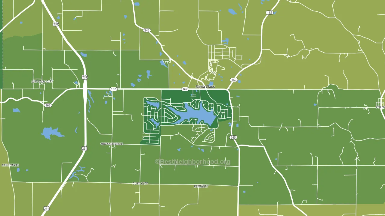 47579, IN block-group voter-turnout map