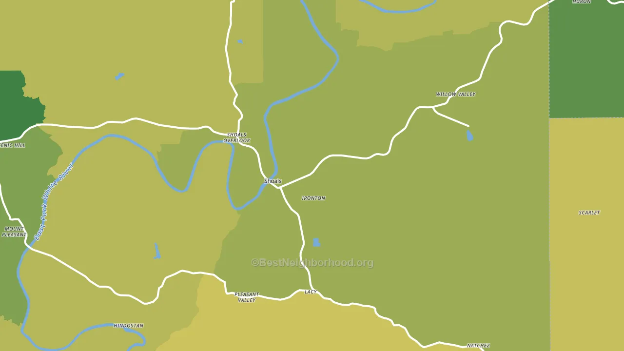 47581, IN block-group voter-turnout map