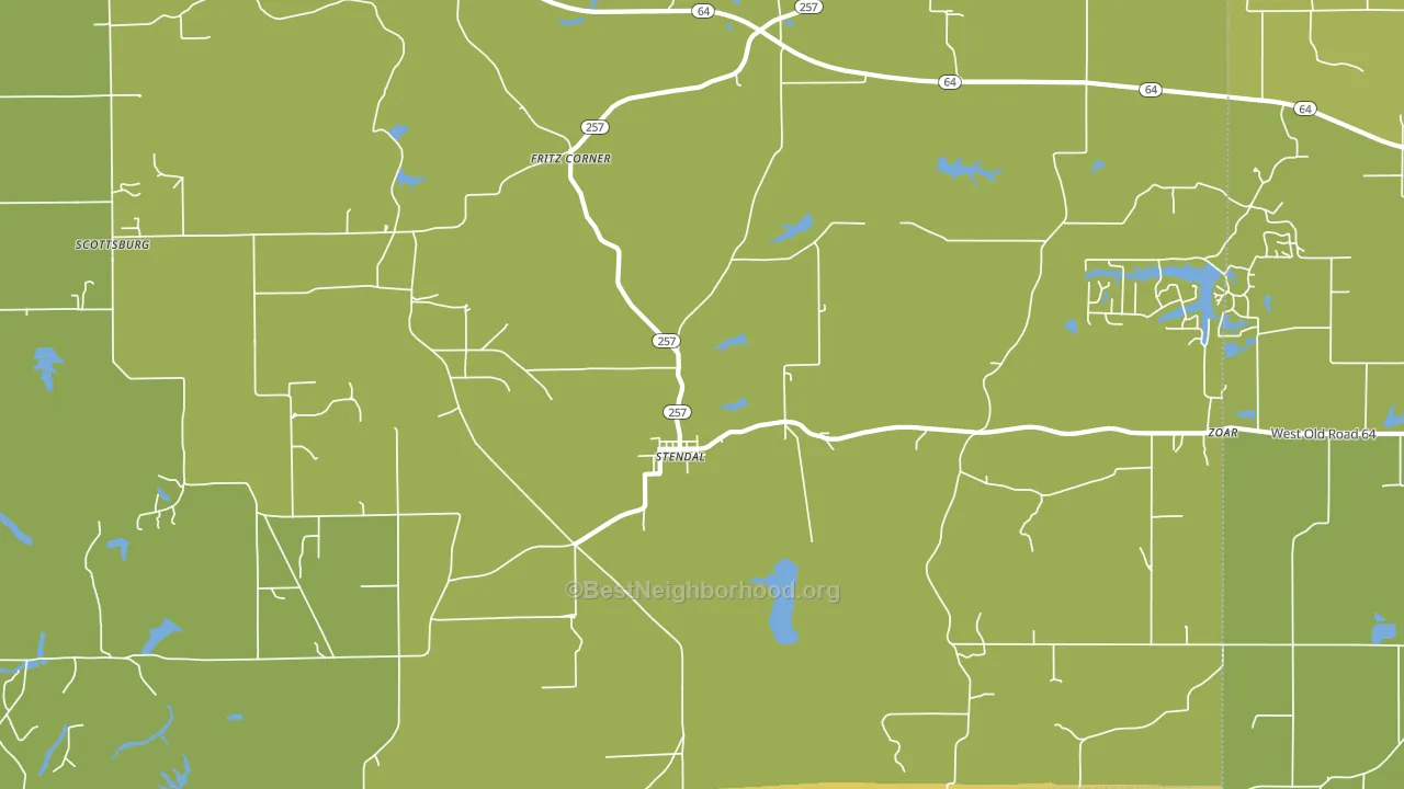 47585, IN block-group voter-turnout map