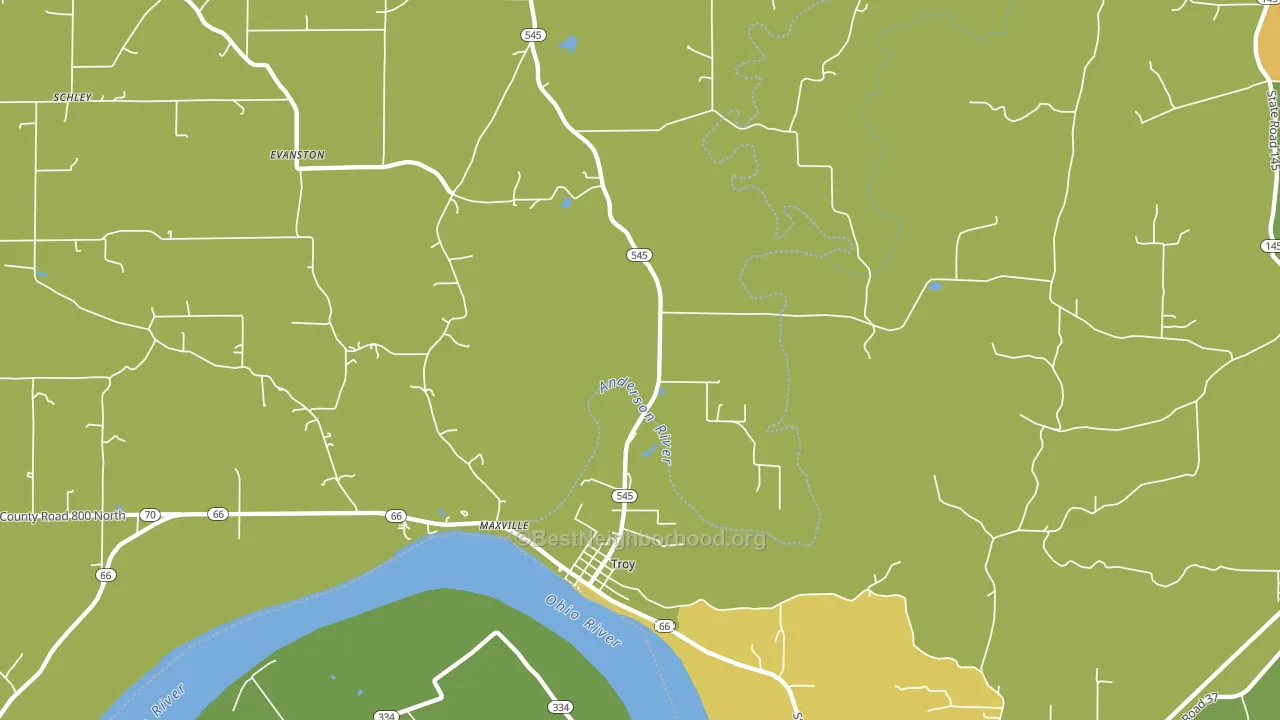 47588, IN block-group voter-turnout map