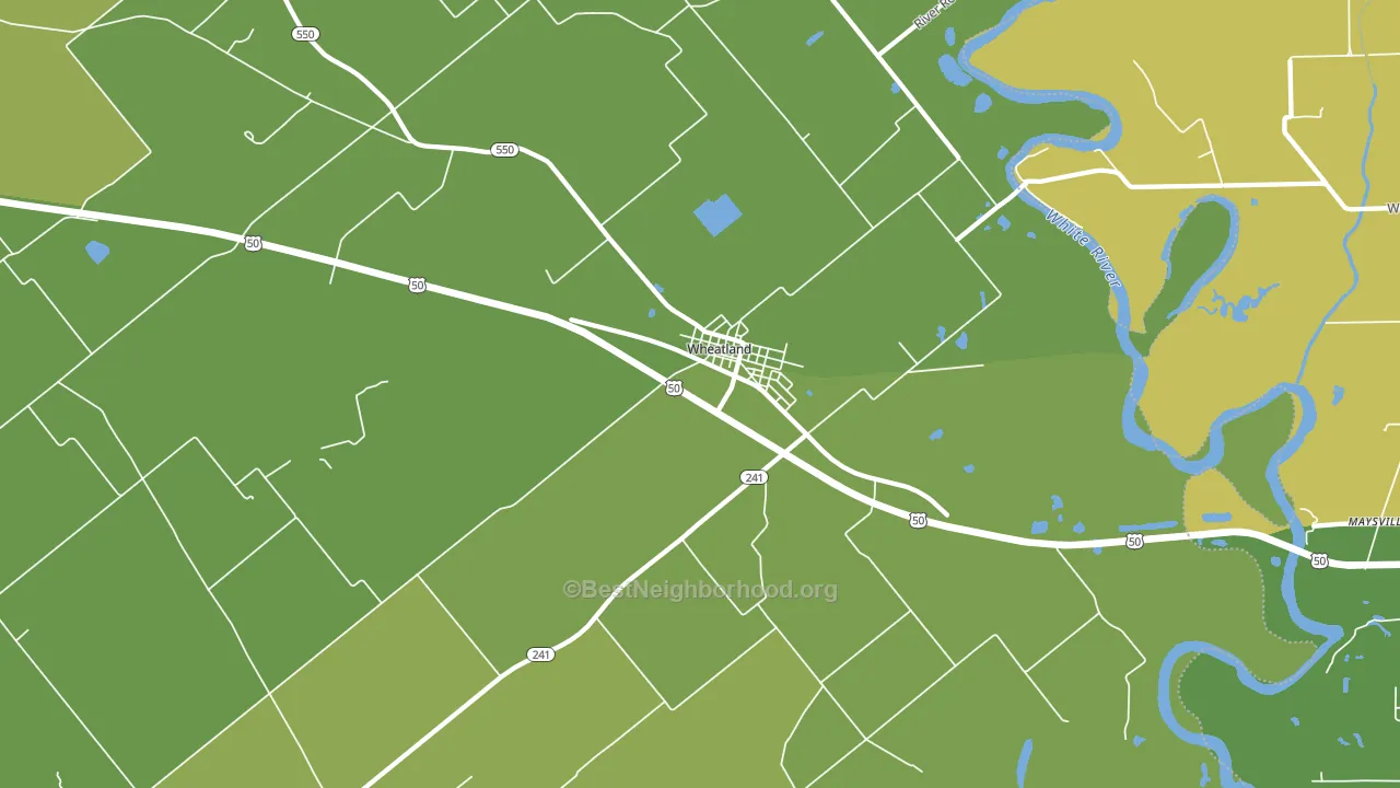 47597, IN block-group voter-turnout map