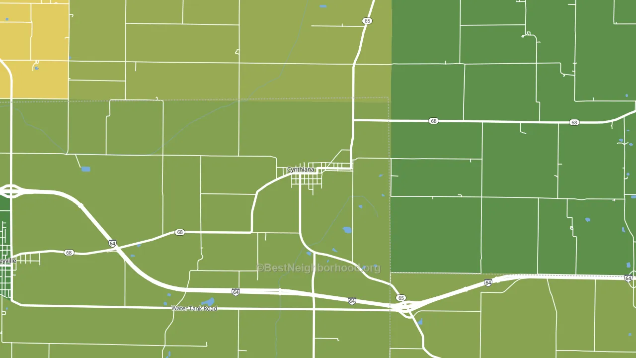 47612, IN block-group voter-turnout map