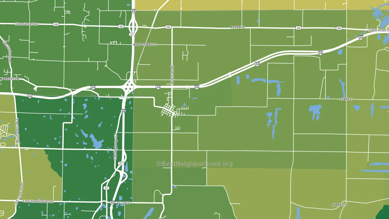 47613, IN block-group voter-turnout map