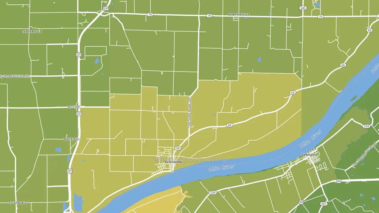 47615, IN block-group voter-turnout map