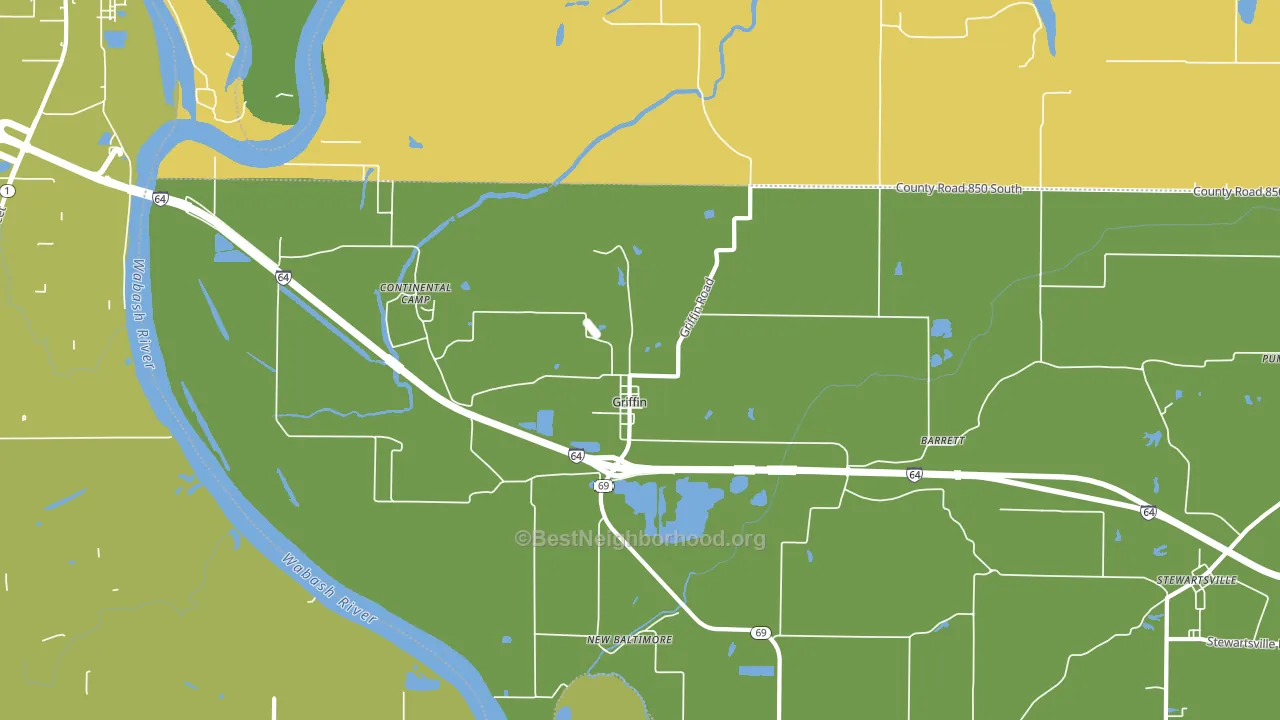 47616, IN block-group voter-turnout map