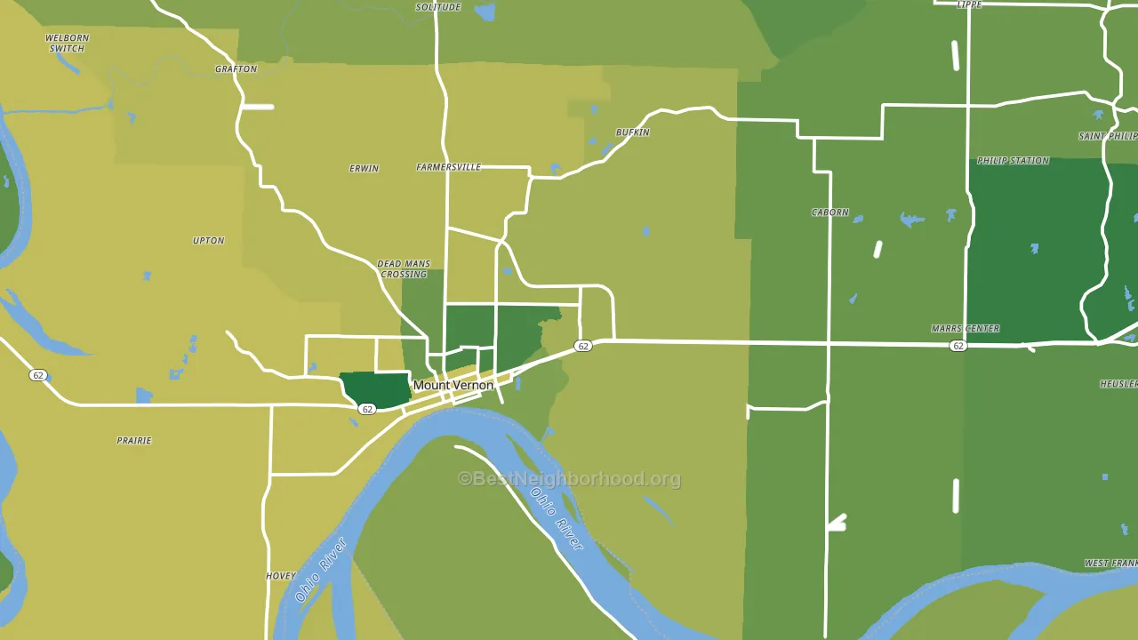 47620, IN block-group voter-turnout map