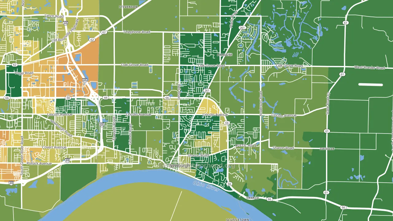 47630, IN block-group voter-turnout map