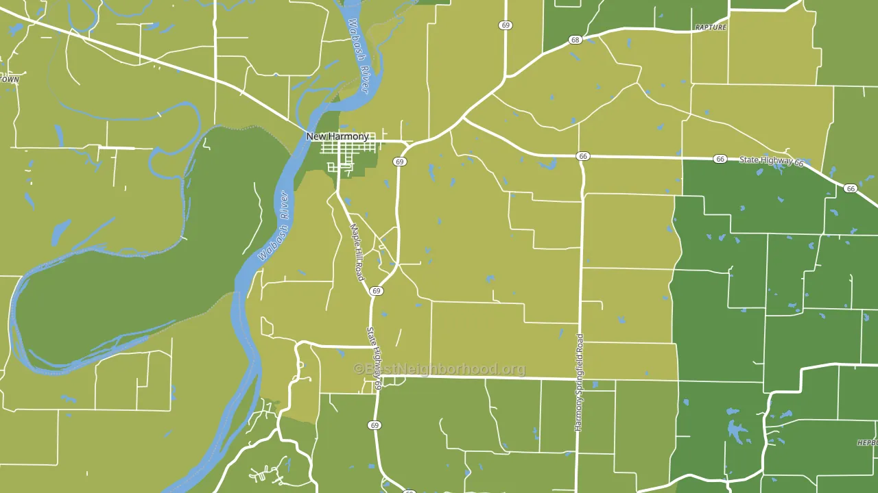 47631, IN block-group voter-turnout map