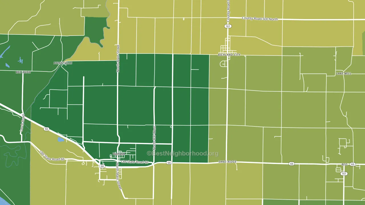 47634, IN block-group voter-turnout map