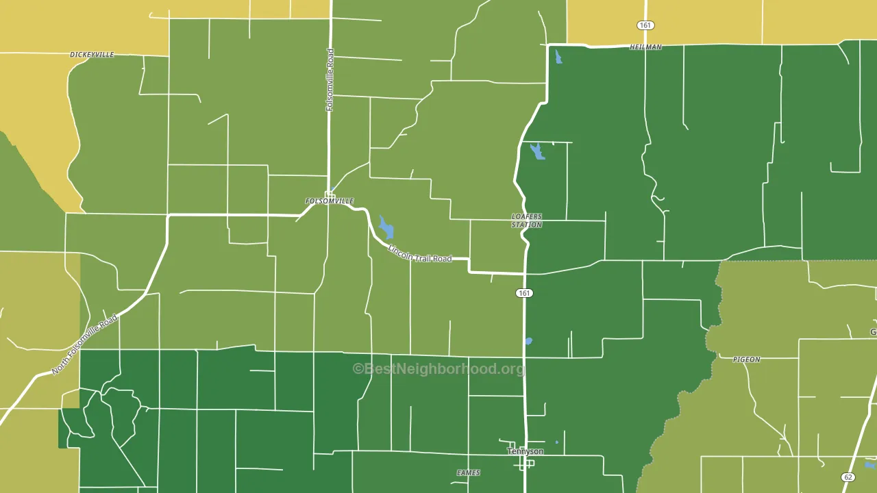 47637, IN block-group voter-turnout map